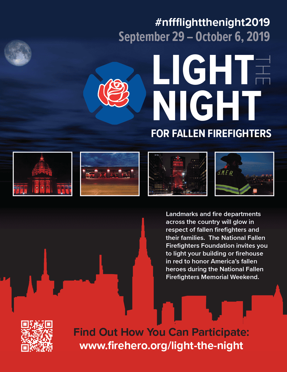 Light the Night for Fallen Firefighters Memorial Weekend