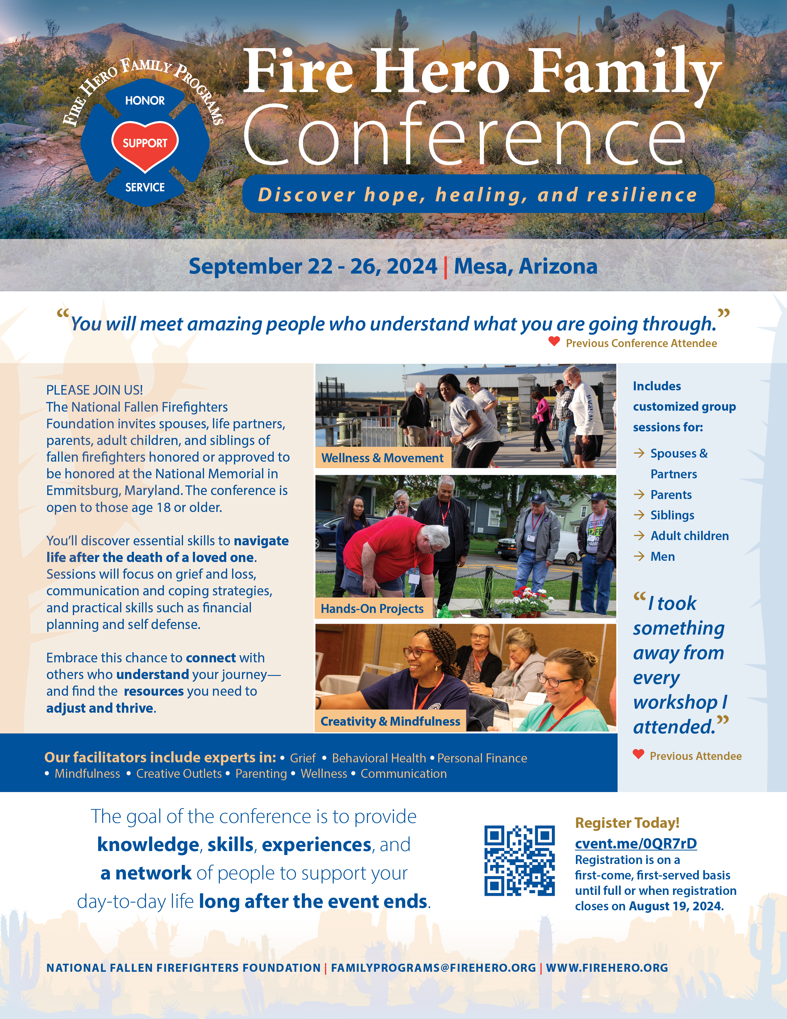 Fire Hero Family Conference 2024 Flyer